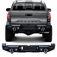 Vijay Rear Bumper Fits 2016-2023 Toyota Tacoma Wled Lights D-rings New