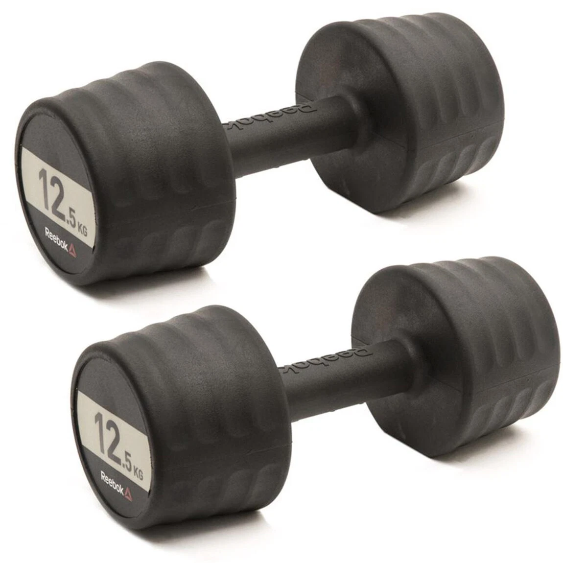 Reebok 2 x 12.5kg Dumbbells Pair Hand Weights Lifting Strength Home Gym Training