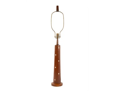 Jane and Gordon Martz Walnut and Tile Table Lamp