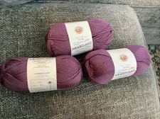 Lot Of 3 Lion Brand Heartland Yarn-Kobuk Valley Purple 5oz 251 Yds Each Medium 4