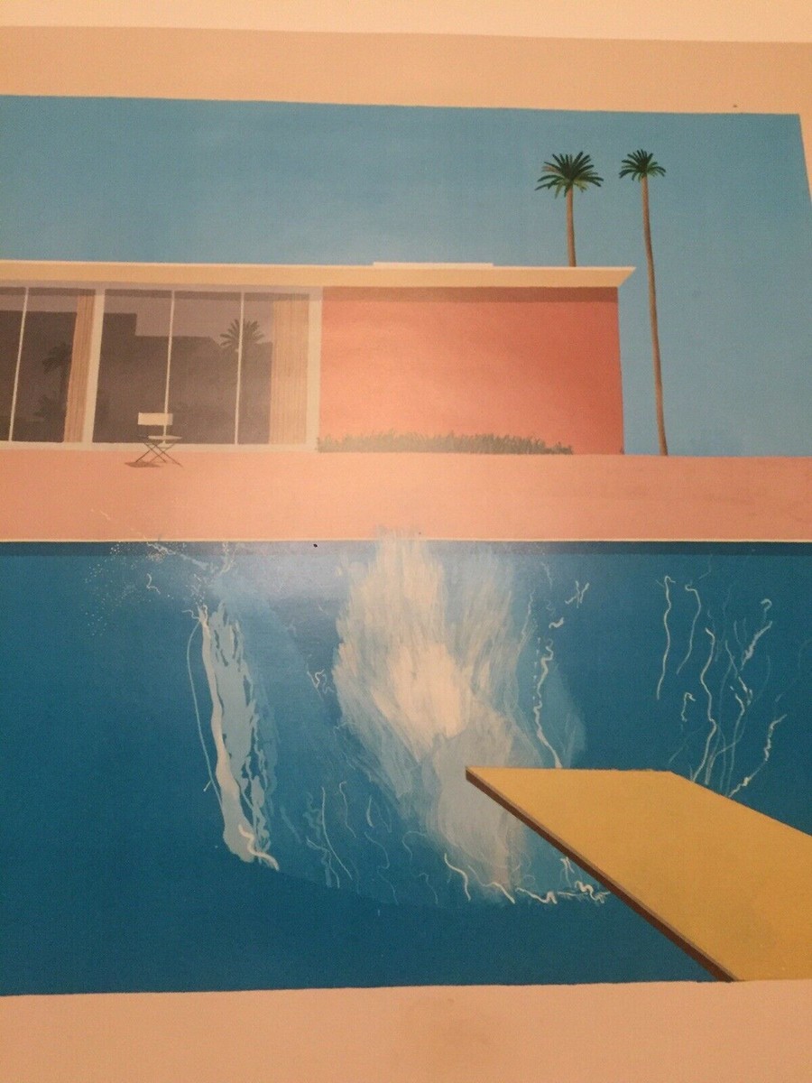 デイビッドホックニー　A Bigger Splash キャンバスアート　B2 DAVID HOCKNEY A BIGGER SPLASH Limited Edition POSTERS 1967