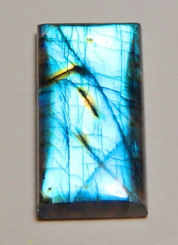 49 Ct TOP 100% Natural Dark Blue Fire Labradorite Octagon Cabochon Gemstone T162