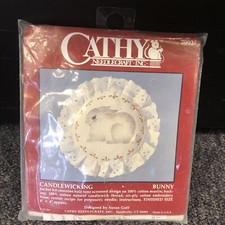 Bunny Candlewicking Sachet Pillow Kit Vtg Cathy Needlecraft 7992 Unworked 4x4 US