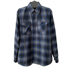 Dixxon Flannel Co The Starboard Shirt Mens XL Blue Plaid Snap Button