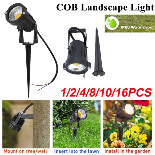 12V 5W LED Low Voltage Landscape Light Garden Outdoor Spotlight Waterproof S4A7