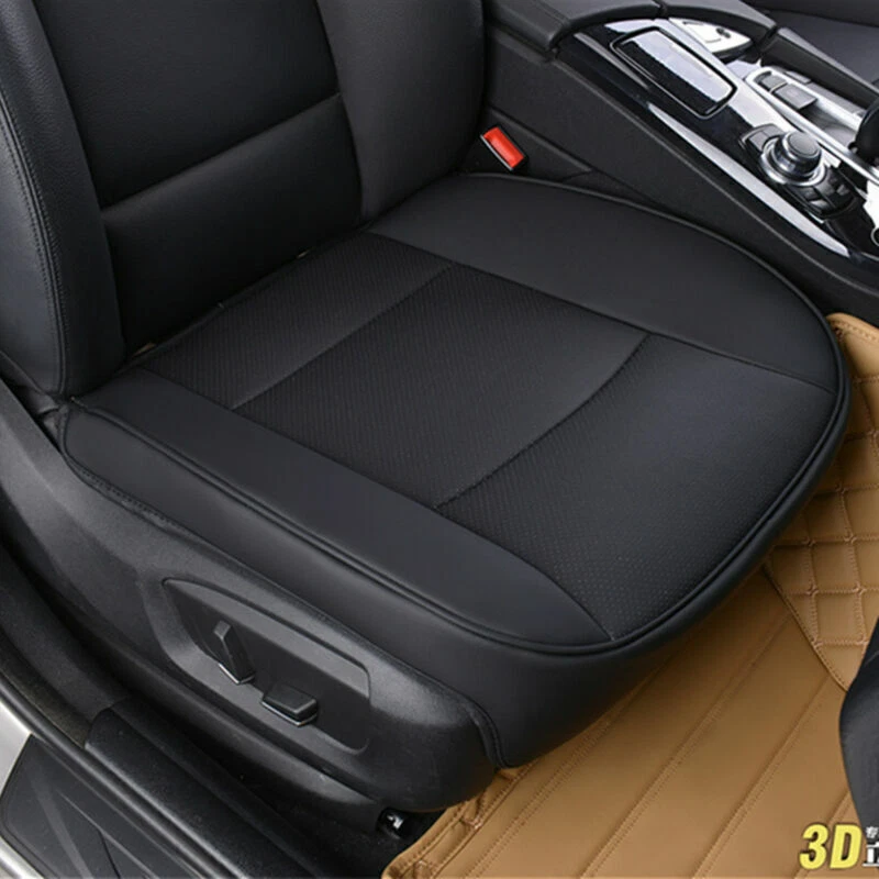Luxury Limo Car Front Seat Cover Black PU Leather Seat Cushion Fine Stitching 1x - Image 2 of 4