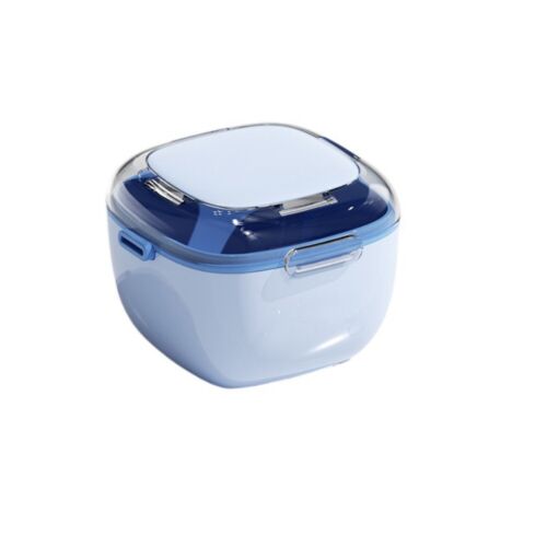 Sealed Orthodontic Retainer Storage Case Denture Soaking Cleaning Box Travel - Picture 10 of 14