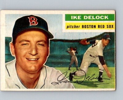1956 TOPPS BASEBALL #284 IKE DELOCK        (GRAY)  MID GRADE  RF