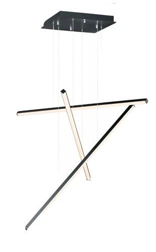 ET2 E21373 Hover 3 Light 48"W LED Linear Chandelier - Black - Picture 1 of 5