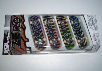 TECH DECK 4 x ZERO 96mm FINGERBOARD SKATEBOARDS 2011 SPINMASTER NEU
