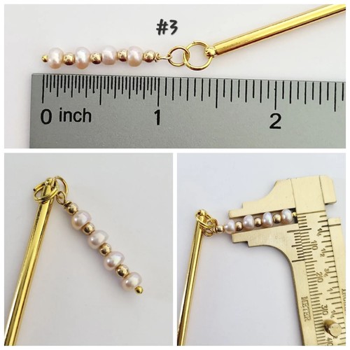 Genuine PEARL, TURQUOISE HAIR PIN HAIR STICK PIN - Picture 8 of 14