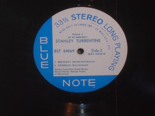 Stanley Turrentine Up at Minton's Blue Note 4069 47W63rd RVG ear Horace Parlan - Picture 2 of 4