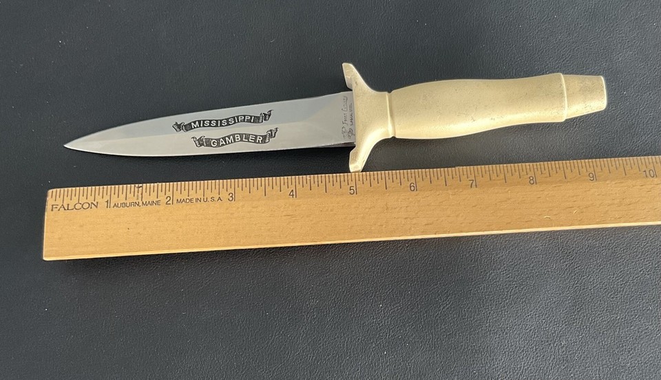VINTAGE FROST CUTLERY MISSISSIPPI GAMBLER FIXED BLADE BOOT DAGGER KNIFE