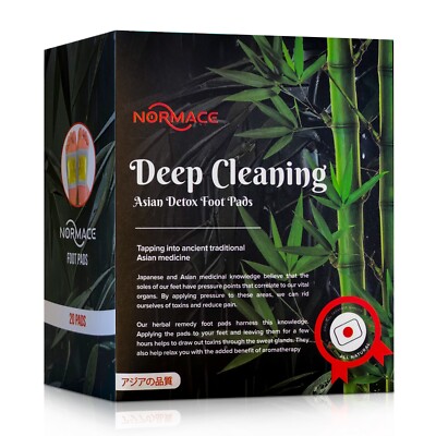 Normace Premium Detox Foot Pads to Remove Toxins Deep Cleansing | 20 patches