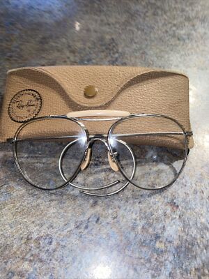 Vintage B L ray Ban Silver Frame Aviator Mens Sun