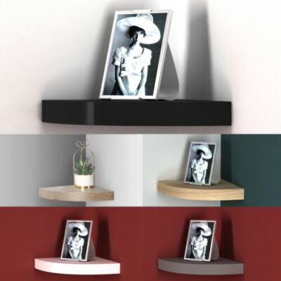 Schwebendes Holz Wandmontage Eckregal Vitrine MDF Regal Buchaufbewahrung