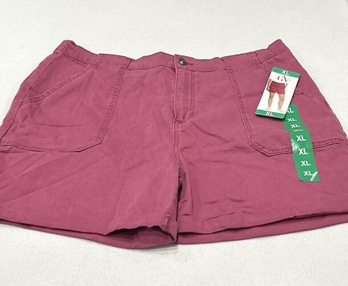 Gloria Vanderbilt Women's Utility Shorts, Pink, Size XL
