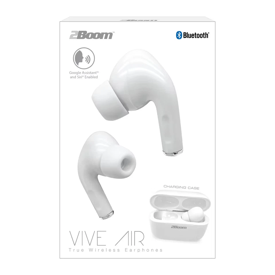 2BOOM BLUETOOTH VIVE AIR ECOUTEUR INTRA AURICULAIRE AVEC BOITE DE RANGEMENT - Photo 1/3