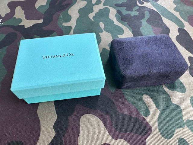 Boîte double alliance Tiffany & Co écrin cadeau de mariage bleu neuf
