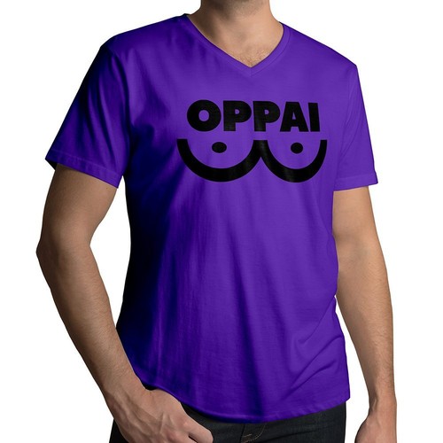 One Punch Man Manga Anime Saitama Oppai Mens/Unisex Tee V-Neck T-Shirt Custom - Picture 6 of 11
