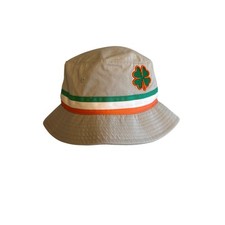 Irish Clover Patch Stripe Design One Size Cotton Bucket Hat St. Patrick