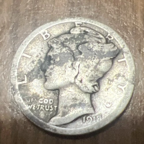 1918-S Mercury Dime Actual Coin Good Value Checkout My Store Item