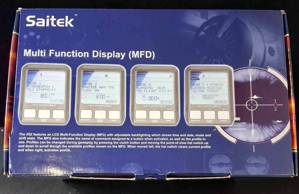 Saitek X52 Flight Control System PC Gaming Controller - #1008 - Image 3 of 4