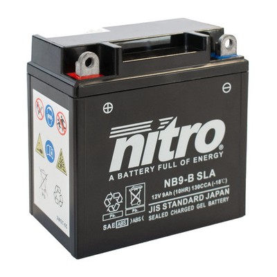 Nitro Batterie 12V 9AH YB9-B Gel (für: Gilera Runner 50 SP Purejet C462 05-12 )