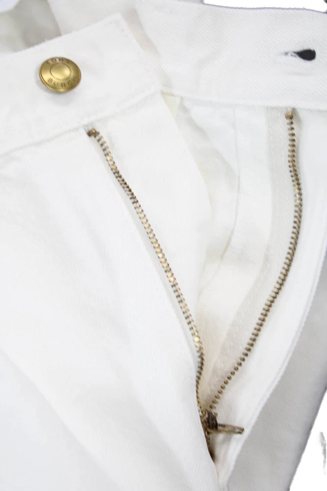 Tory Burch Women White High Rise Cropped Ankle Pants Size 31 - Image 4 of 4