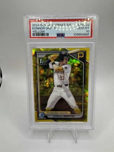 2024 Bowman Sapphire Draft Konnor Griffin 1st Yellow Sapphire PSA 10 /75