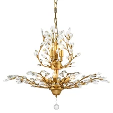 8-Light Vintage K9 Crystal Chandeliers Ceiling Lights LED Light Crystal Penda...