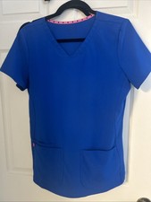 HeartSoul Scrub Set Top Med/Pants Large Royal Blue
