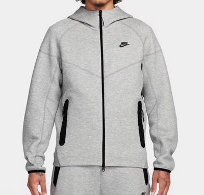 Nike Air Tech Fleece Gray Heather Windrunner Full ZipHoodie Men Sz