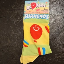 NWT Airheads Novelty Crew Socks Multicolor Sock Men's Size 8-12 ~ Women's 9-14