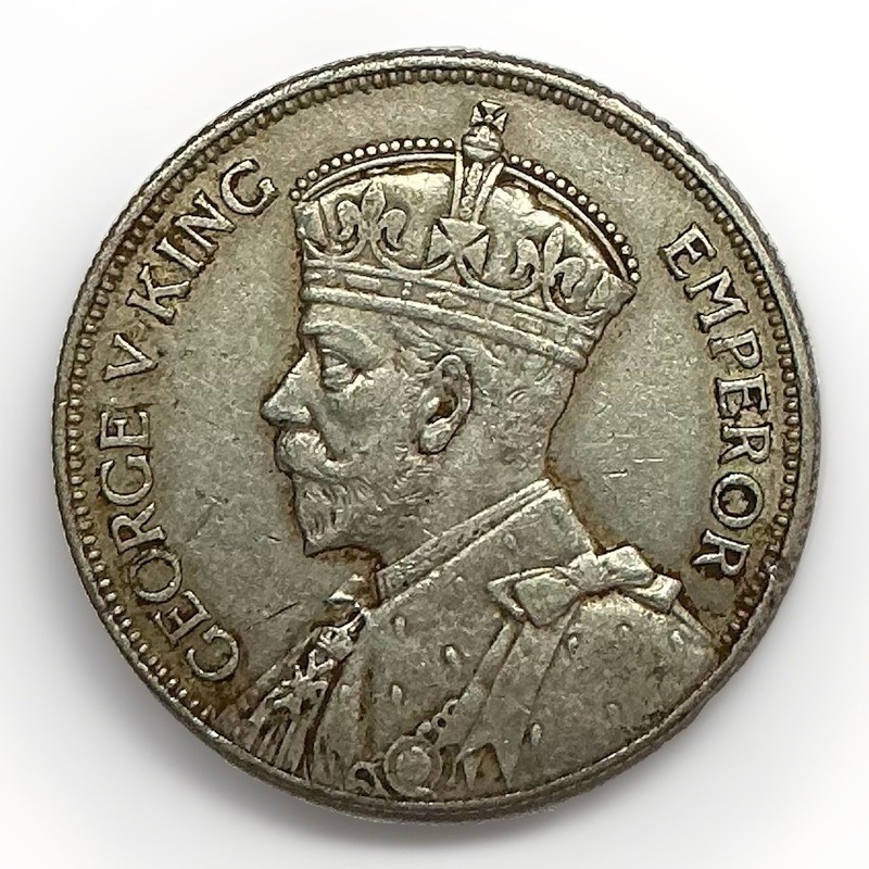 1934 FIJI FLORIN - Low Mintage High Value Silver Coin - Lot #Y8