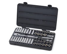 Gearwrench 49 Pc 12 Drive 6 Pt Socket Set Sae Metric Deep Standard Point 80700