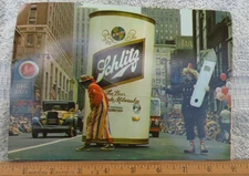 Schlitz Mobile Beer Can Post Card 8 1/2" x 6" Unused -