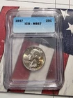 1947-P WASHINGTON QUARTER GRADED MS 67  ICG  "FREE SHIPPING"