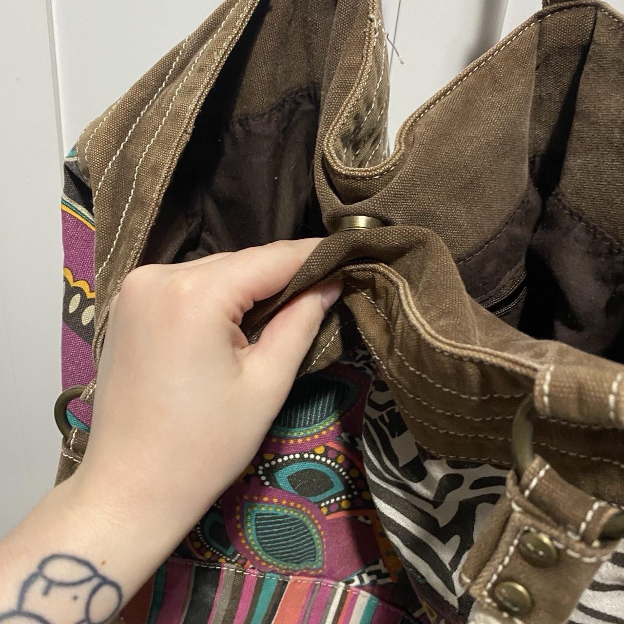 O'Neill Multicolor Patchwork Shoulder Bag with Ro… - image 2