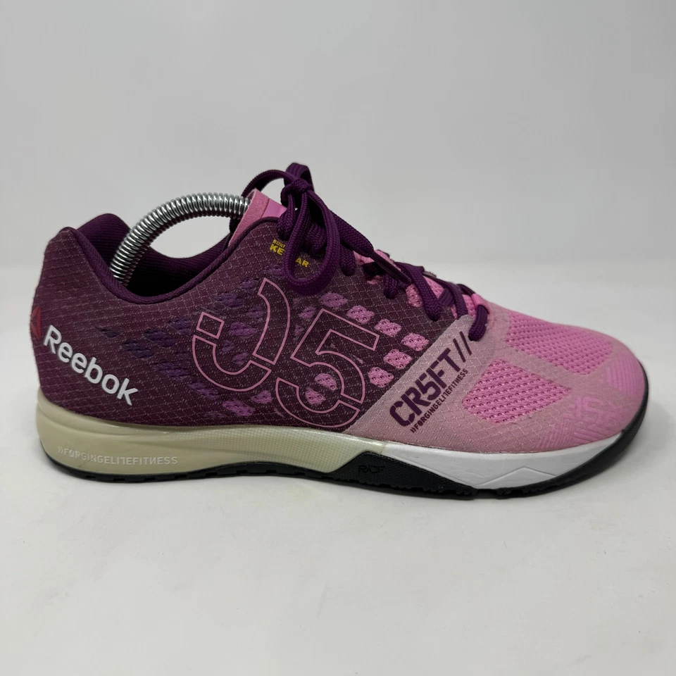 Reebok CrossFit Nano 5 CR5FT Athletic Training Shoes Pink Purple Women's Size 10 - Image 2 of 4
