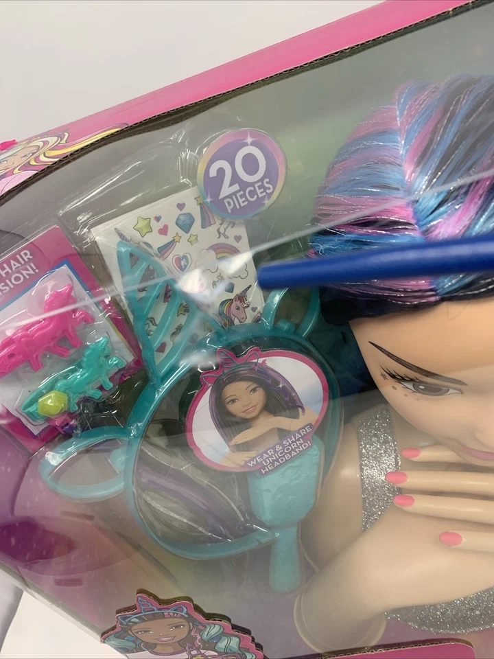 Cabezal de peinado Barbie Glitter Hair Deluxe Foto 4 de 4