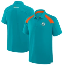 Miami Dolphins Fanatics Aqua Back Around Polo Golf Shirt