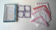 Häkelspitze Taschentücher 6 Stück Handarbeit-Vintage