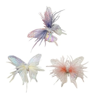 Butterfly Barrettes Butterfly Hair Pins For Women Feather Butterfly Hair Clip