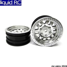 Axial Racing 43001 1.9 Machete Wheel - Satin Silver 2 pieces