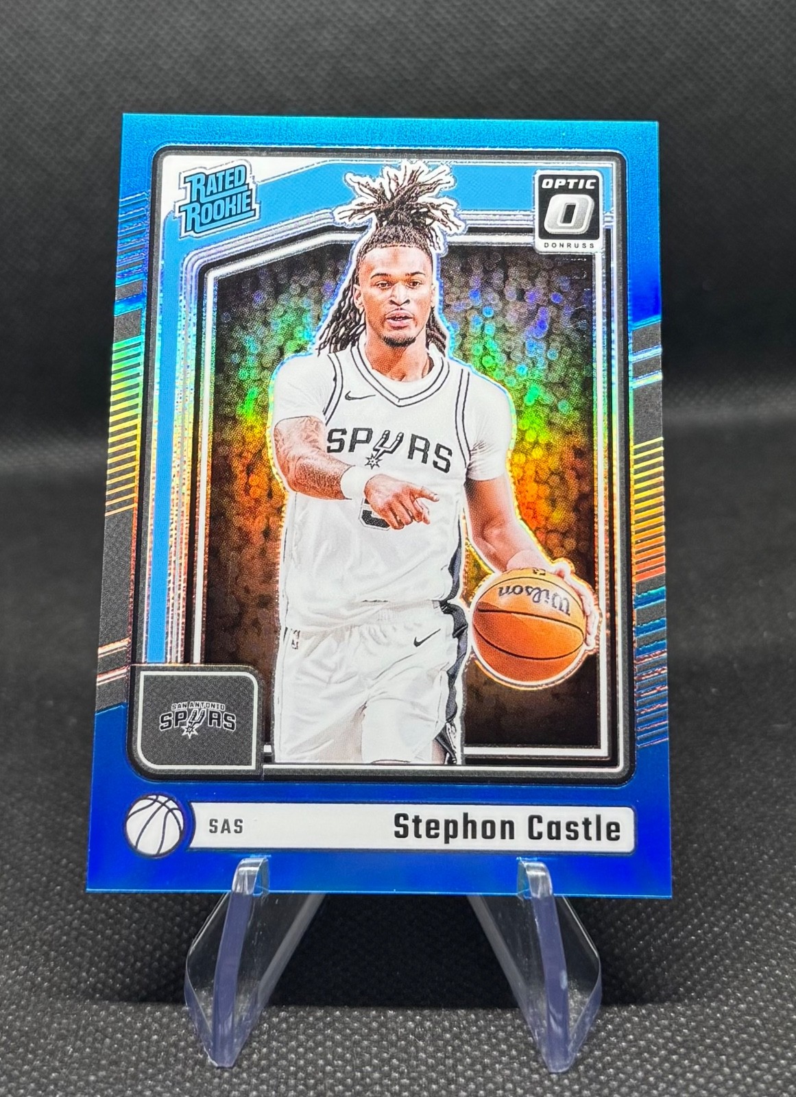 2024-25 Panini Donruss Optic - Rated Rookie Stephon Castle #254 Aqua Prizm /225