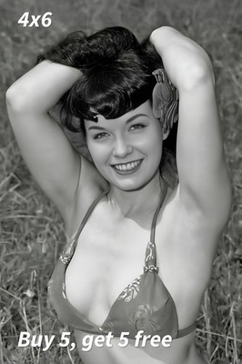 BETTIE PAGE 4x6 Photo Gorgeous 1950s Pinup Classic Cinema Legend Reprint New
