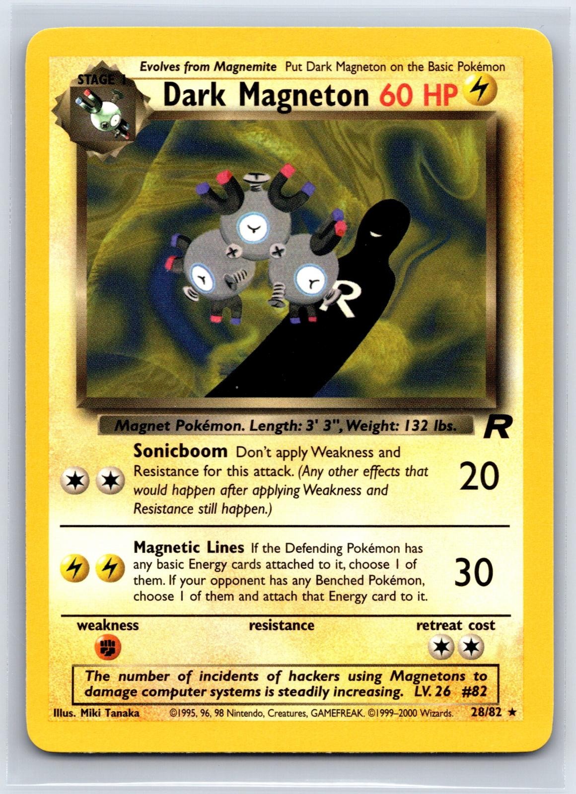 Dark Magneton 28/82 Rare Team Rocket Pokemon Unlimited NM/M 521b-44
