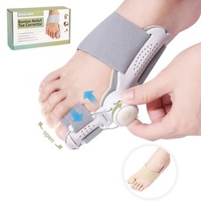 Bunion Corrector for Men  Women - Adjustable Knob for Effective Dual Correct...