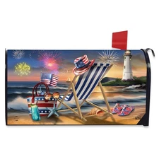 Briarwood Lane Oceanside Fireworks Mailbox Cover